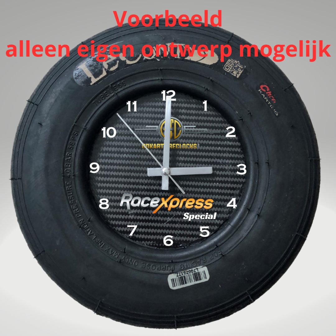 Custom Lap Time: Go-Kart Tire Wall Clock