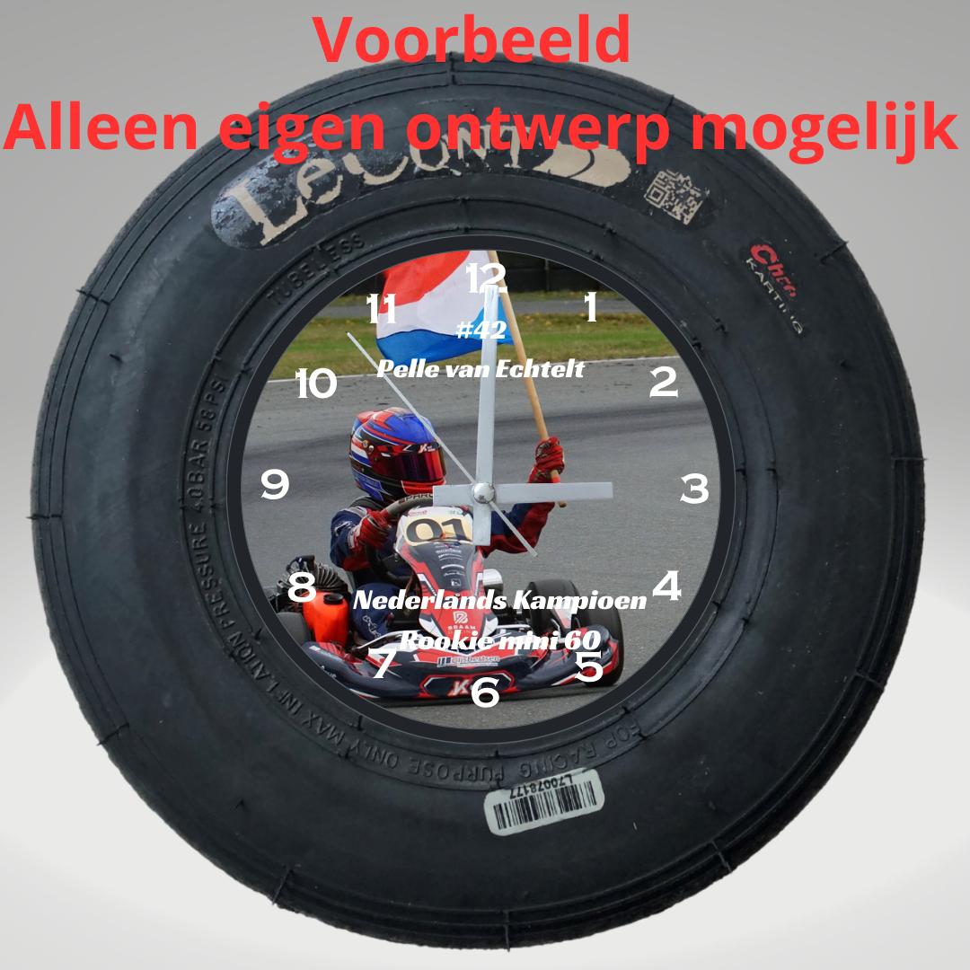 Custom Lap Time: Go-Kart Tire Wall Clock