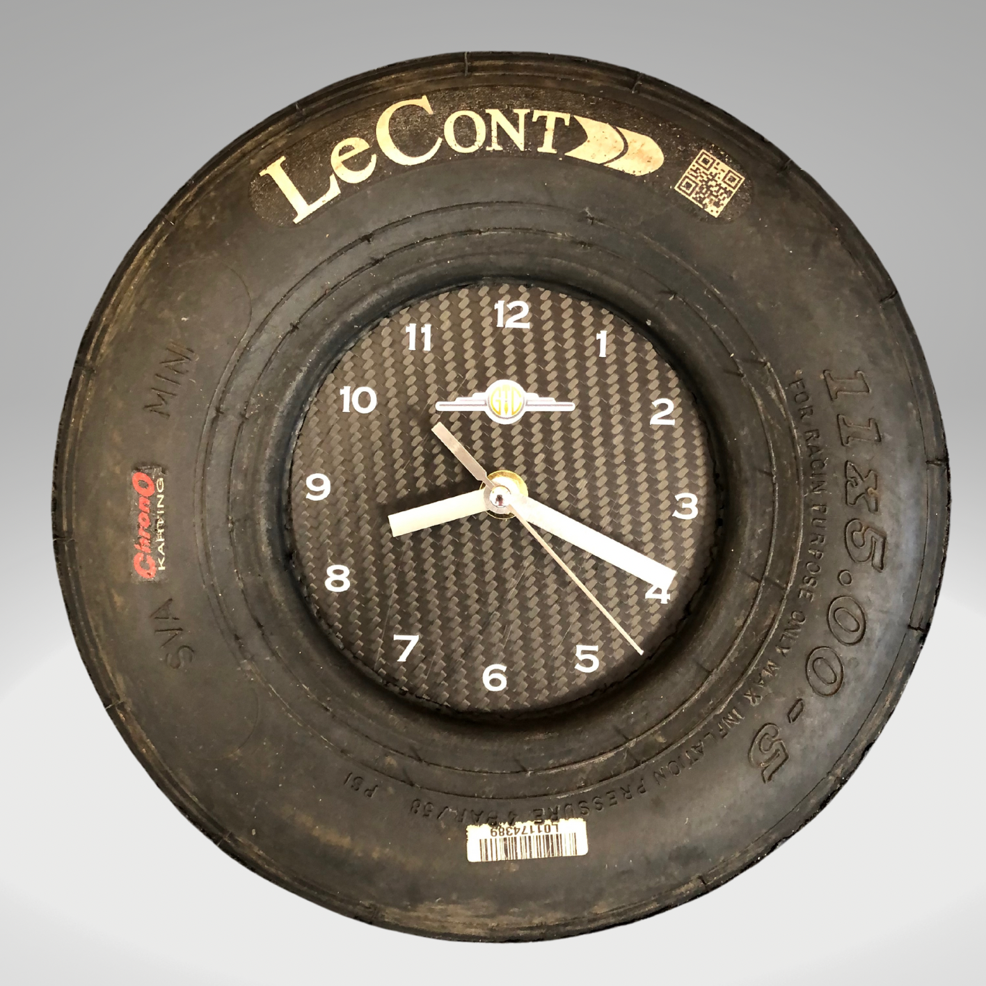 Precision Lap Time: Go-Kart Tire Wall Clock